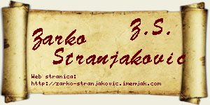 Žarko Stranjaković vizit kartica